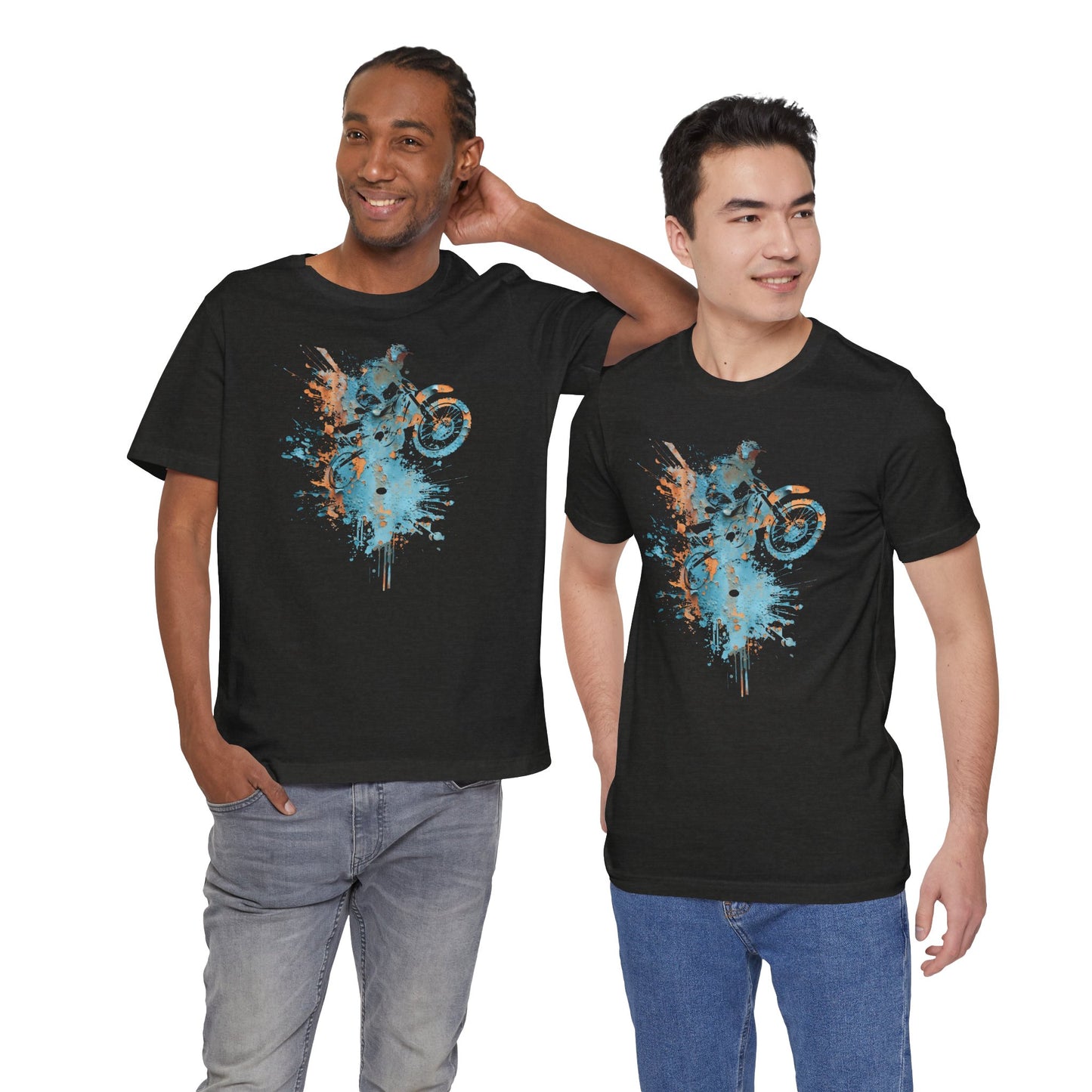 Motocross Splash Graphic Tee — Dirt Bike Rider Art T-Shirt