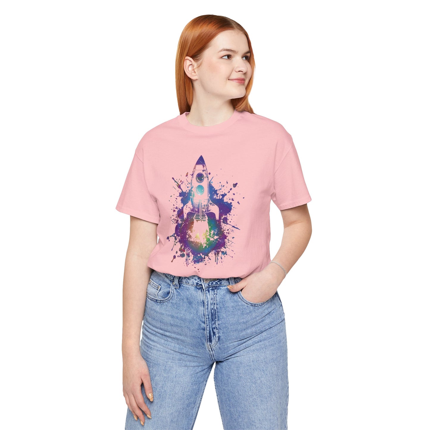 Rocket Ship T-Shirt — Colorful Space Launch Graphic Tee