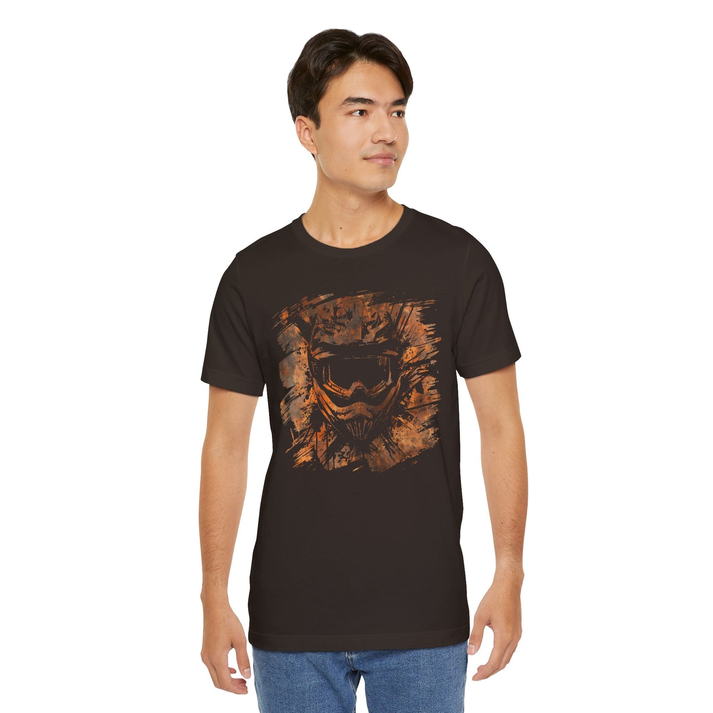 Motorcross Helmet T-Shirt — Distressed Brushstroke Animal Graphic Tee