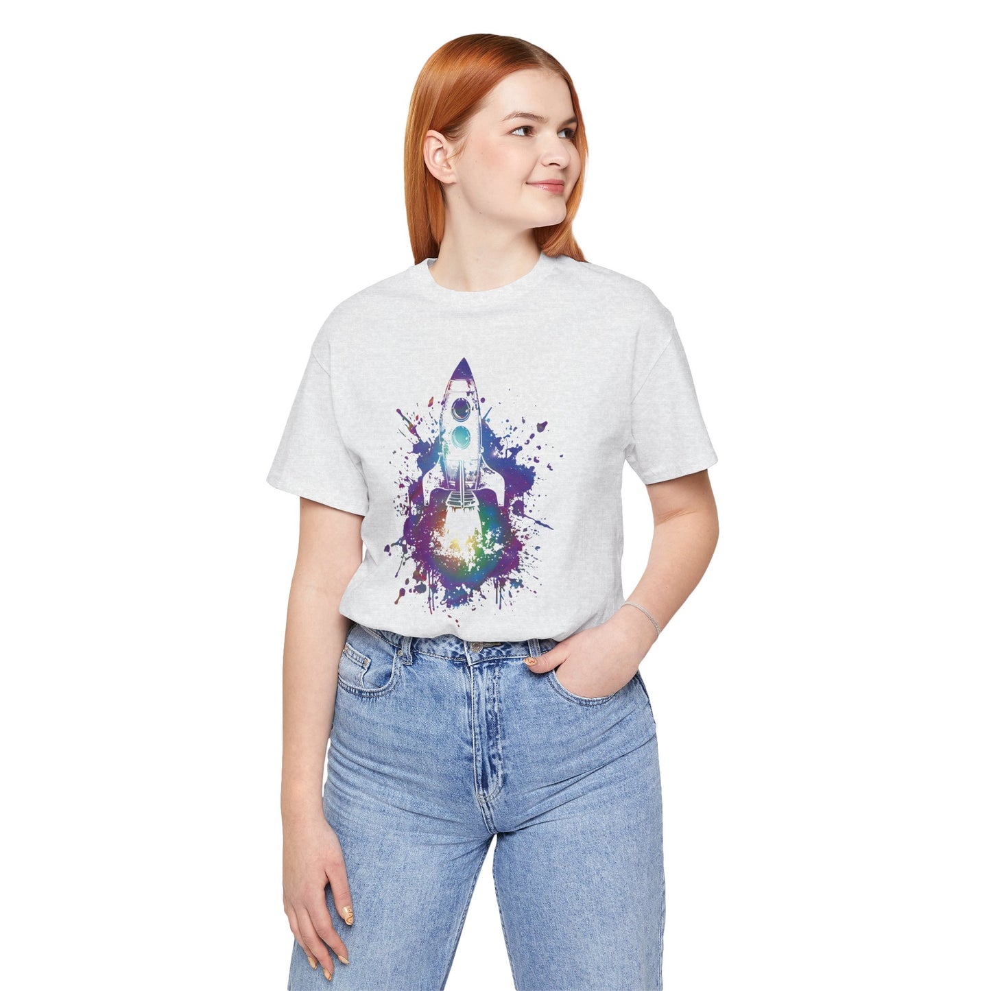 Rocket Ship T-Shirt — Colorful Space Launch Graphic Tee