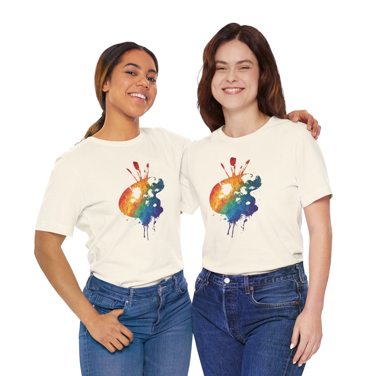 Watercolor Paint Palette T-Shirt — Rainbow Artist Tee
