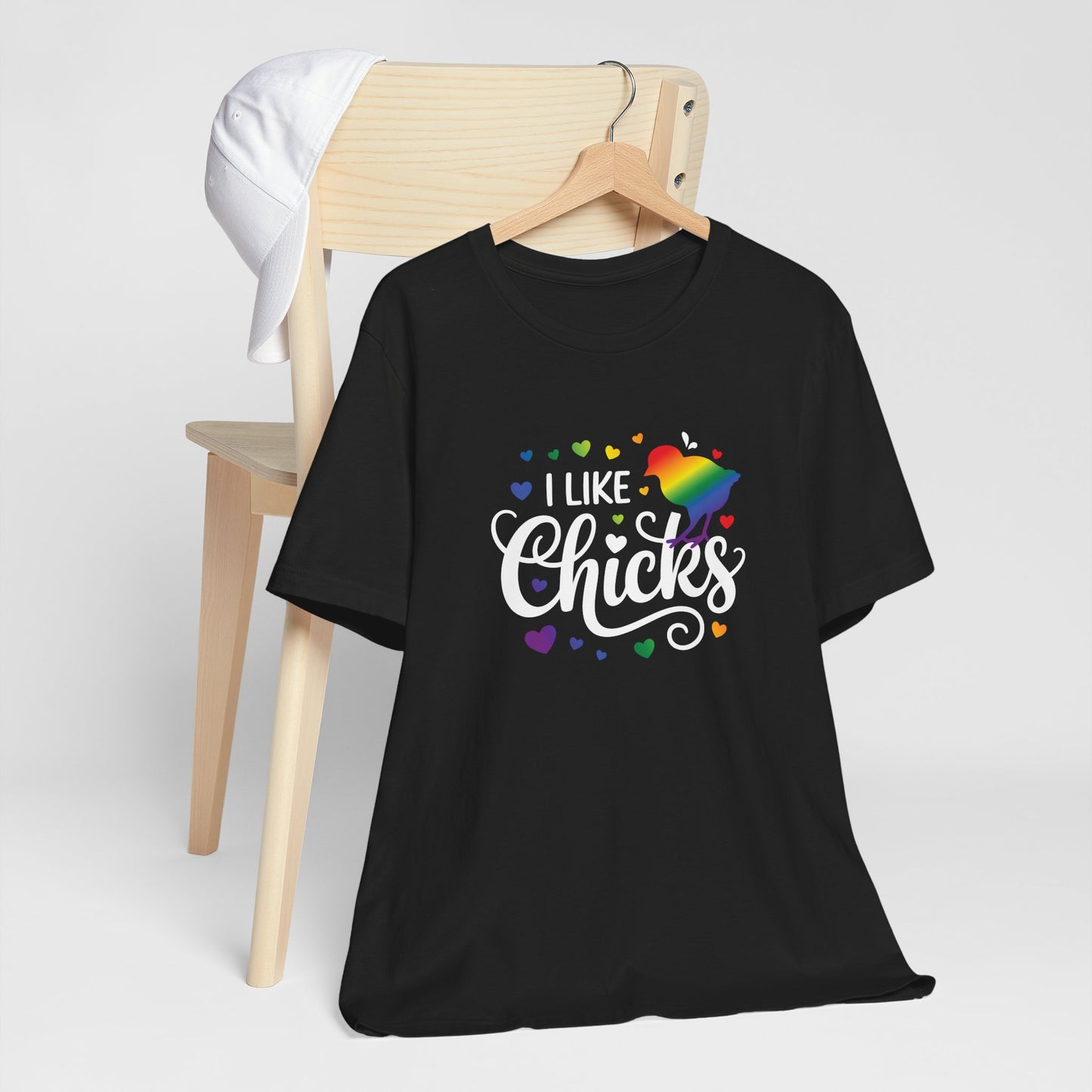 I Like Chicks Rainbow Graphic Tee