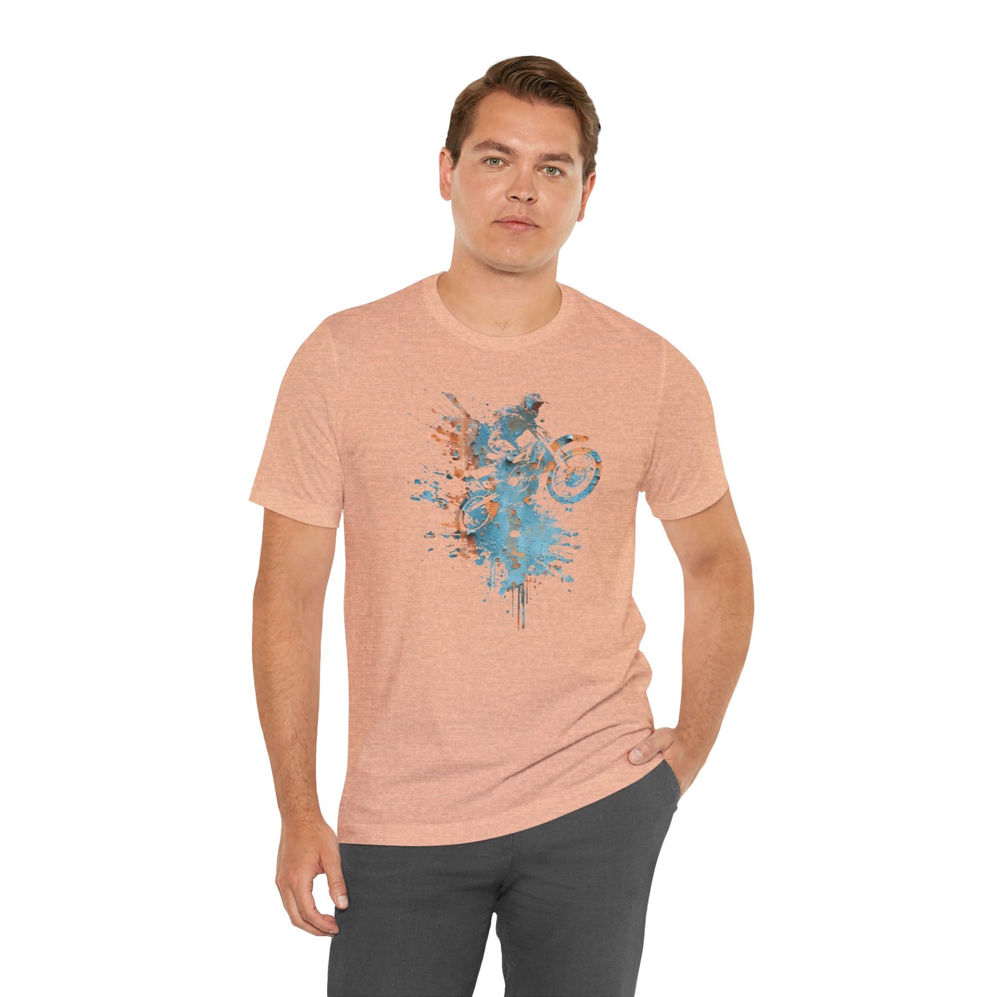Motocross Splash Graphic Tee — Dirt Bike Rider Art T-Shirt