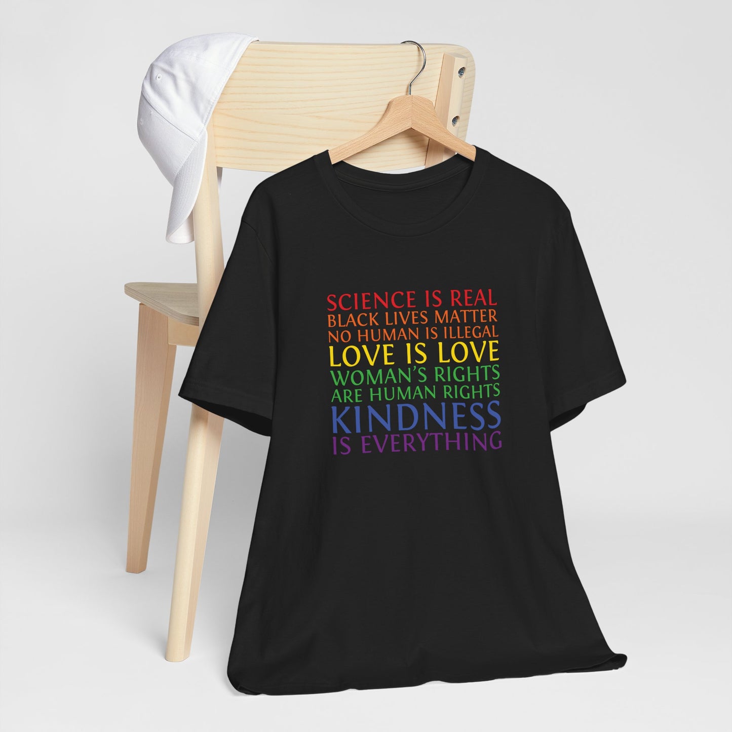 Kindness Is Everything T-Shirt — Rainbow Social Justice Message Tee