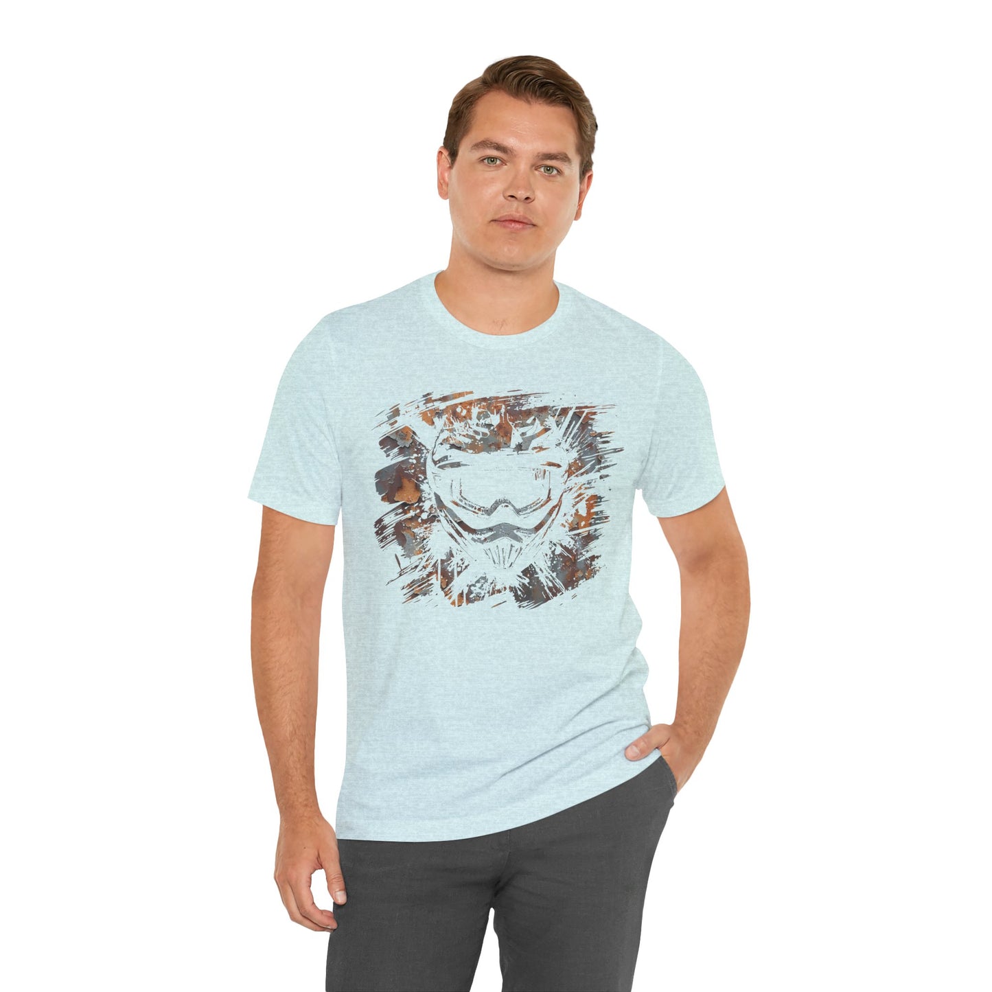Motorcross Helmet T-Shirt — Distressed Brushstroke Animal Graphic Tee