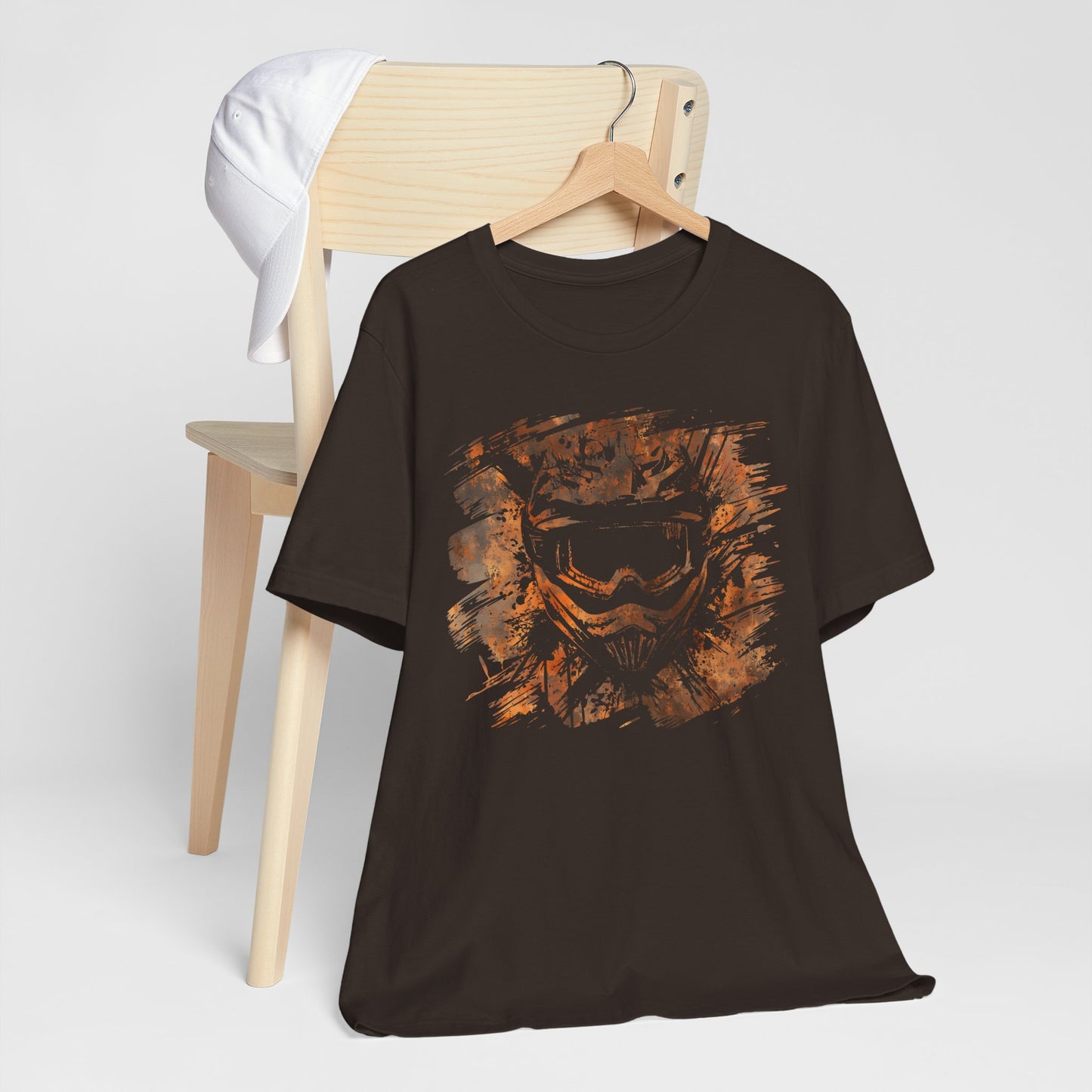 Motorcross Helmet T-Shirt — Distressed Brushstroke Animal Graphic Tee