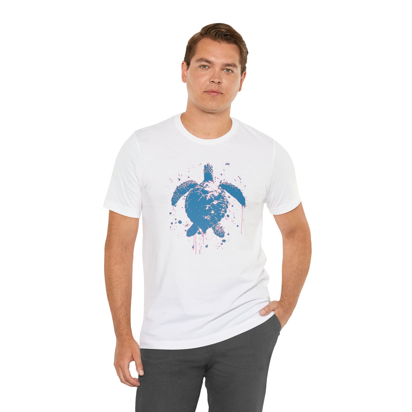 Blue Neon Sea Turtle T-Shirt — Ocean Beach Beachwear Tee