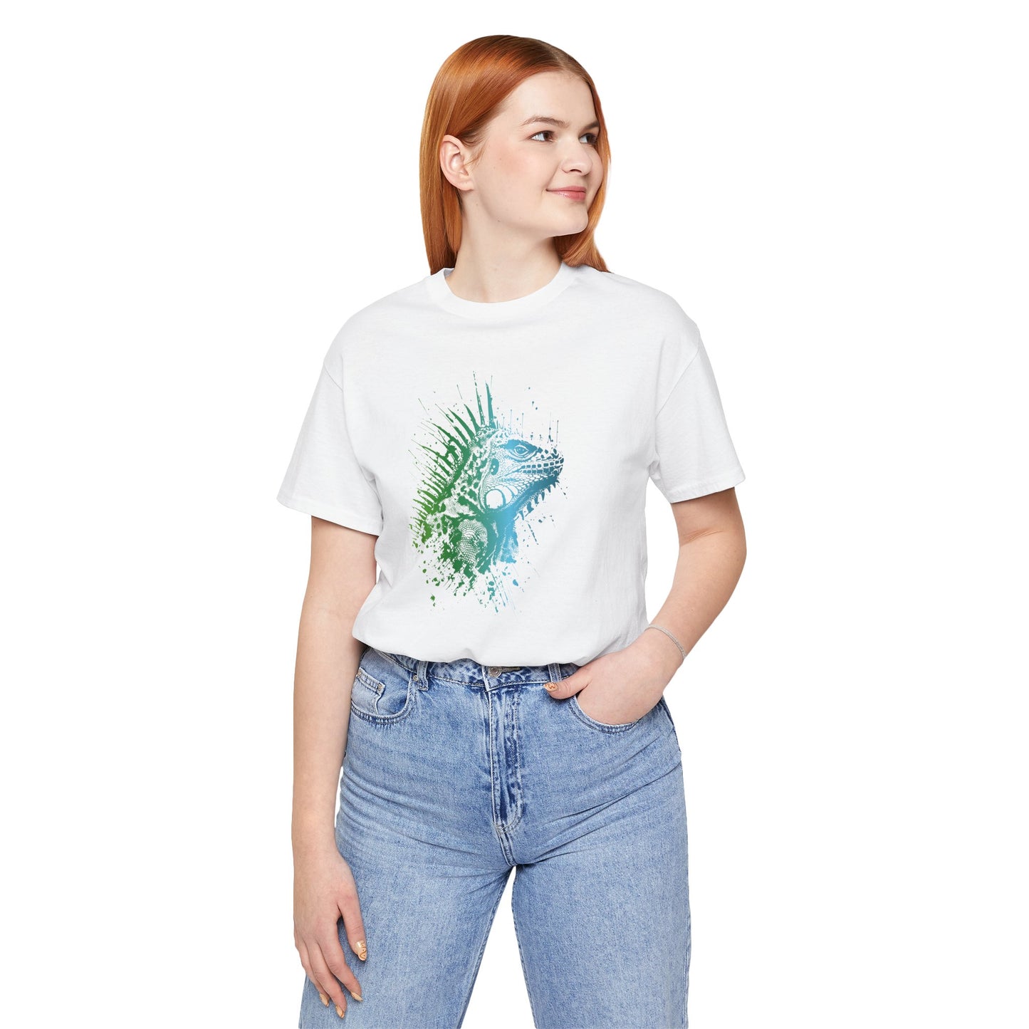 Iguana Splash T‑Shirt — Watercolor Reptile Graphic Tee