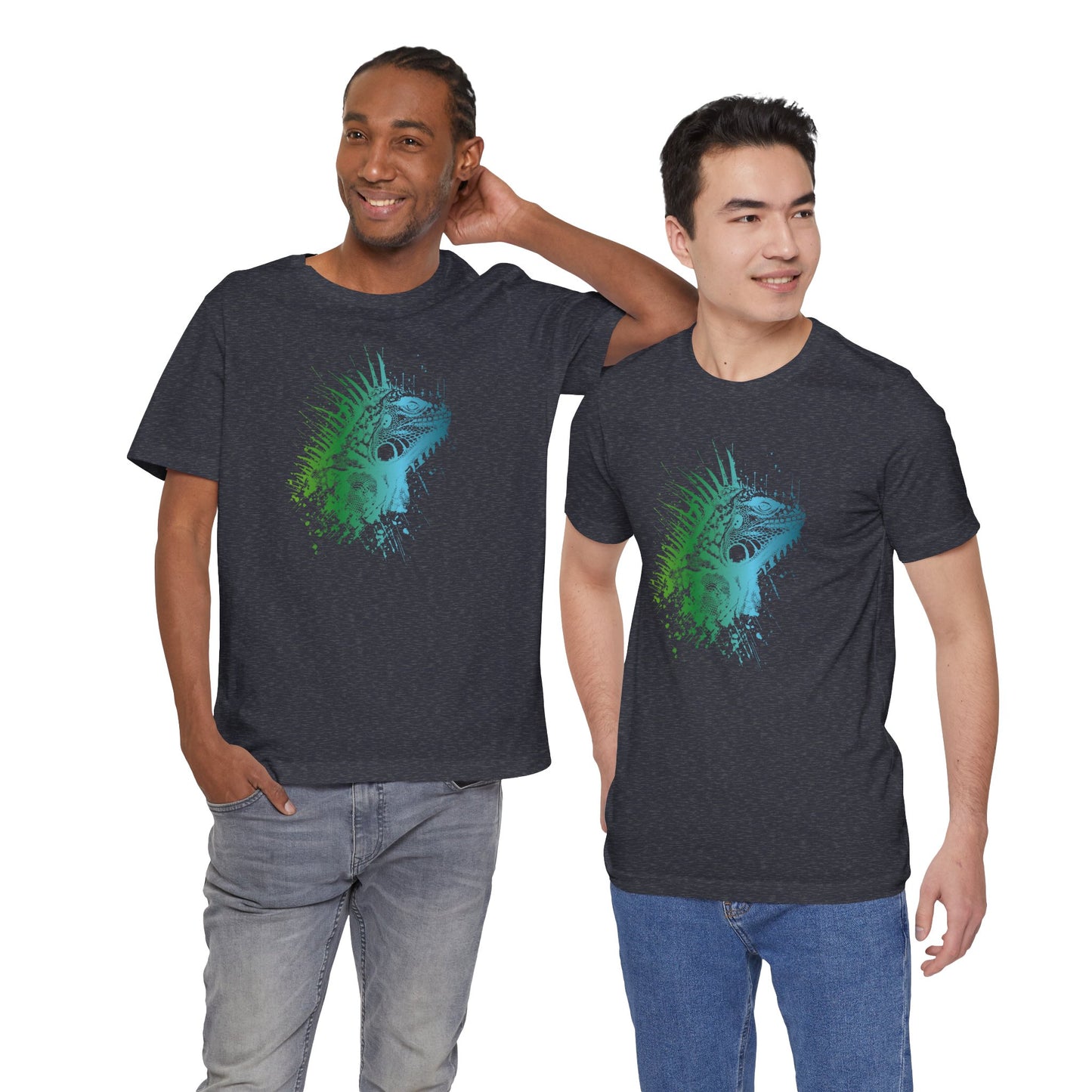 Iguana Splash T‑Shirt — Watercolor Reptile Graphic Tee