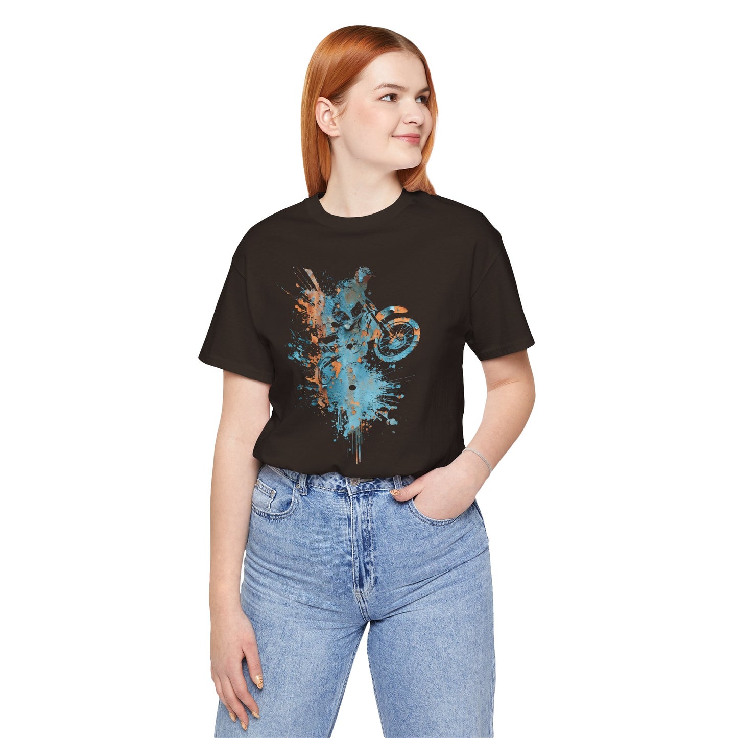 Motocross Splash Graphic Tee — Dirt Bike Rider Art T-Shirt