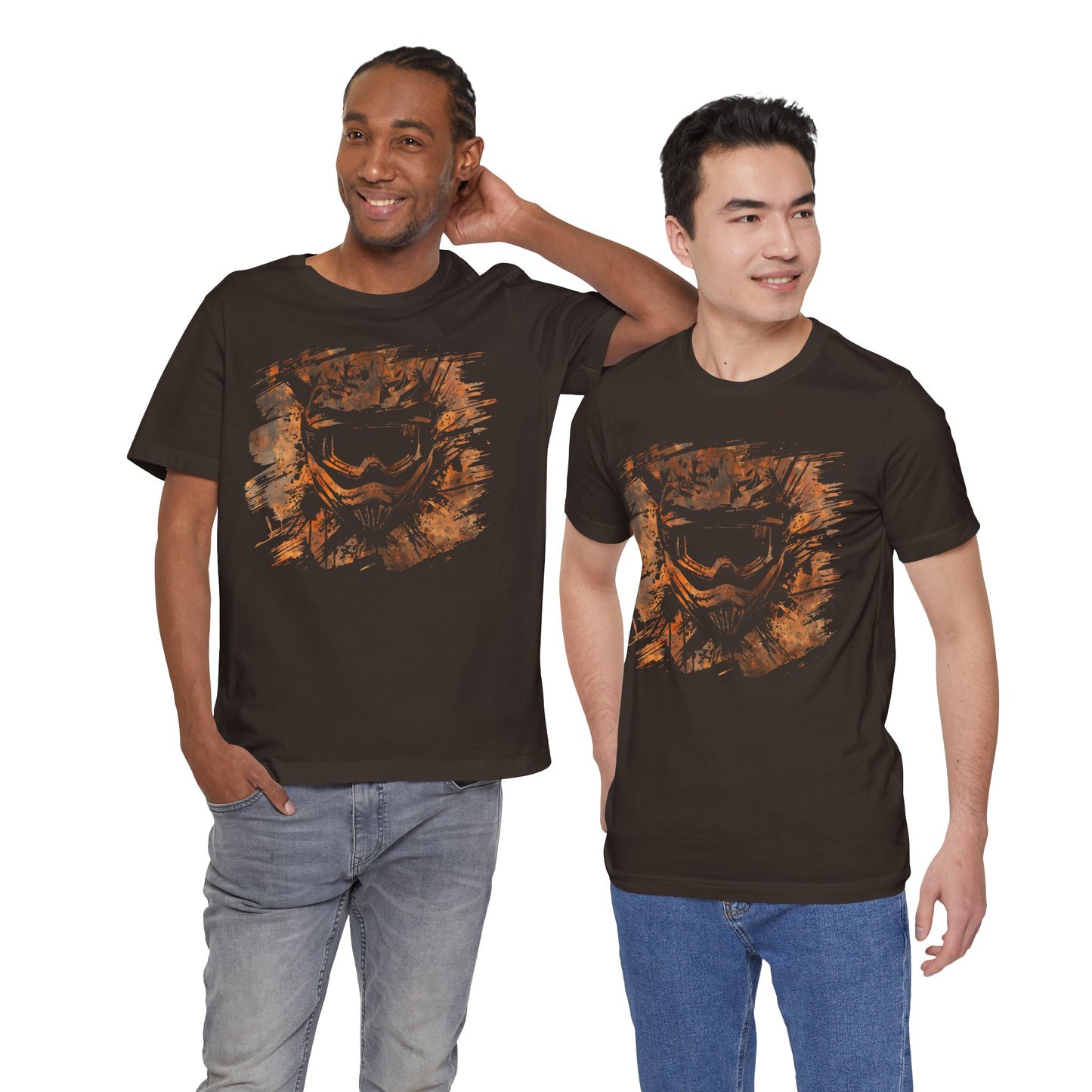 Motorcross Helmet T-Shirt — Distressed Brushstroke Animal Graphic Tee