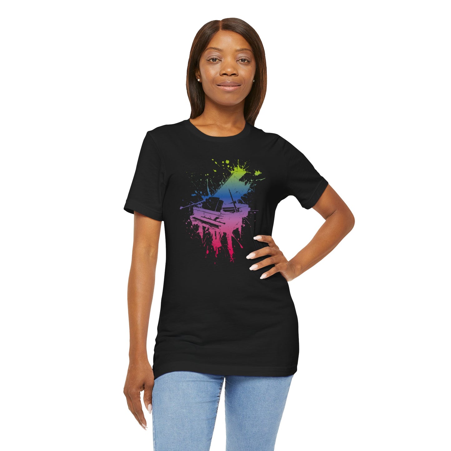 Play me to the Moon T‑Shirt — Colorful Music Lover Tee