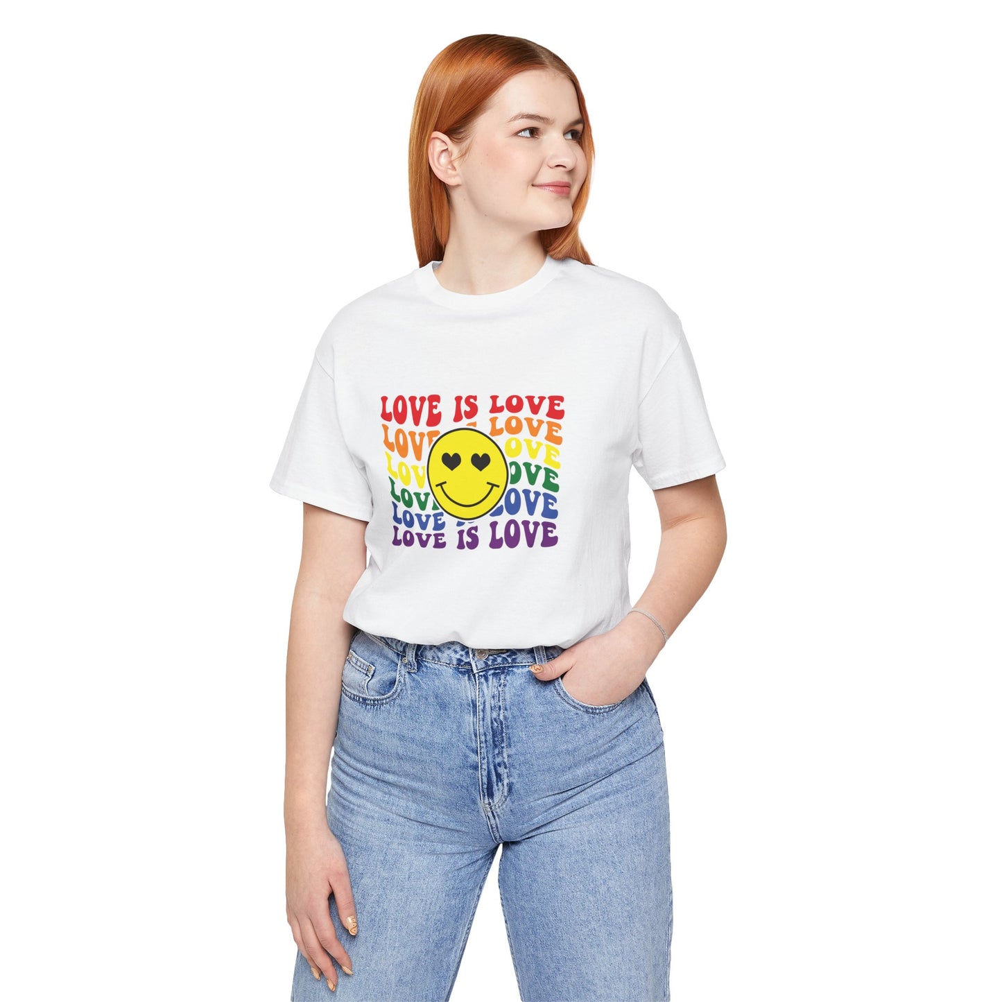 Love Is Love Rainbow Smiley T-Shirt
