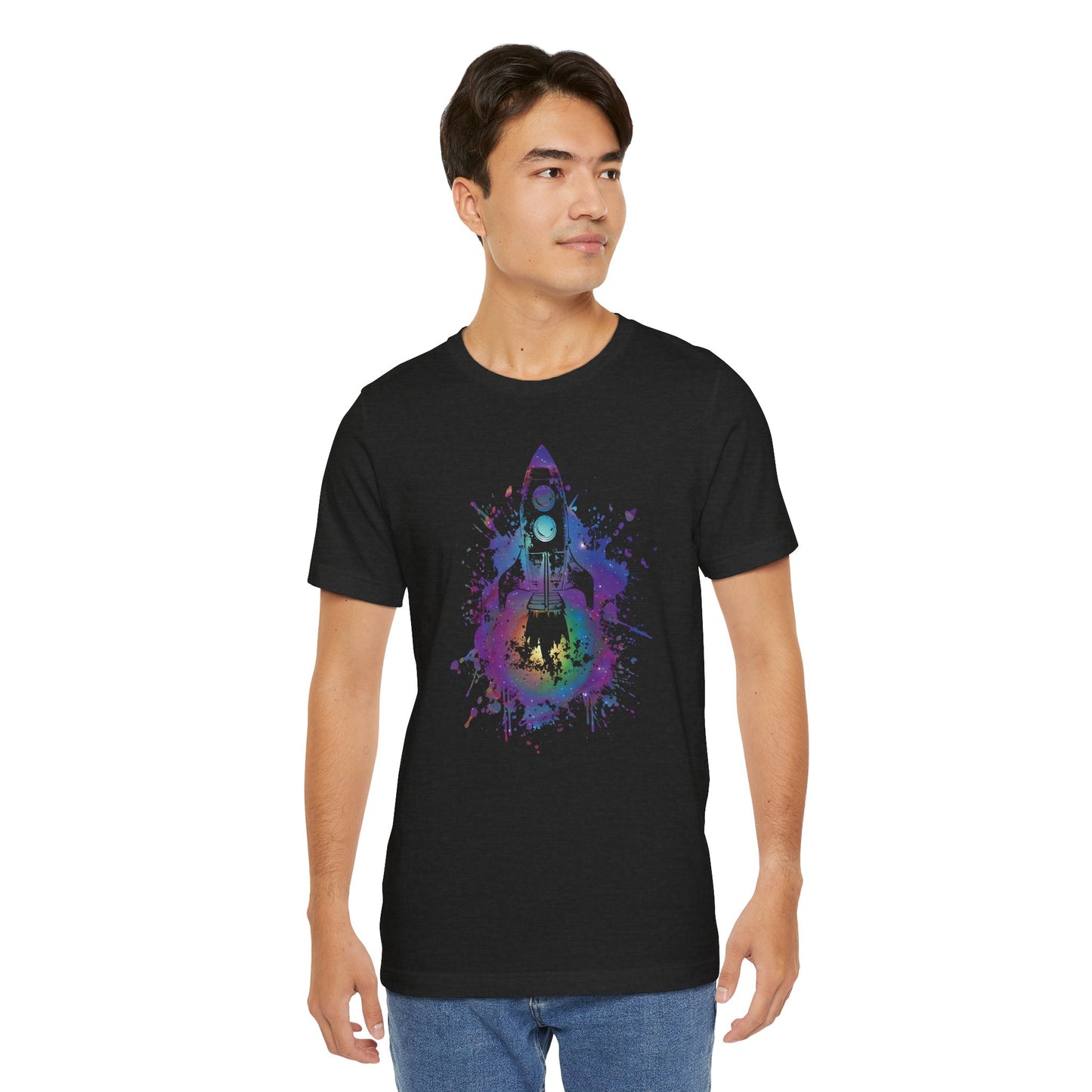 Rocket Ship T-Shirt — Colorful Space Launch Graphic Tee