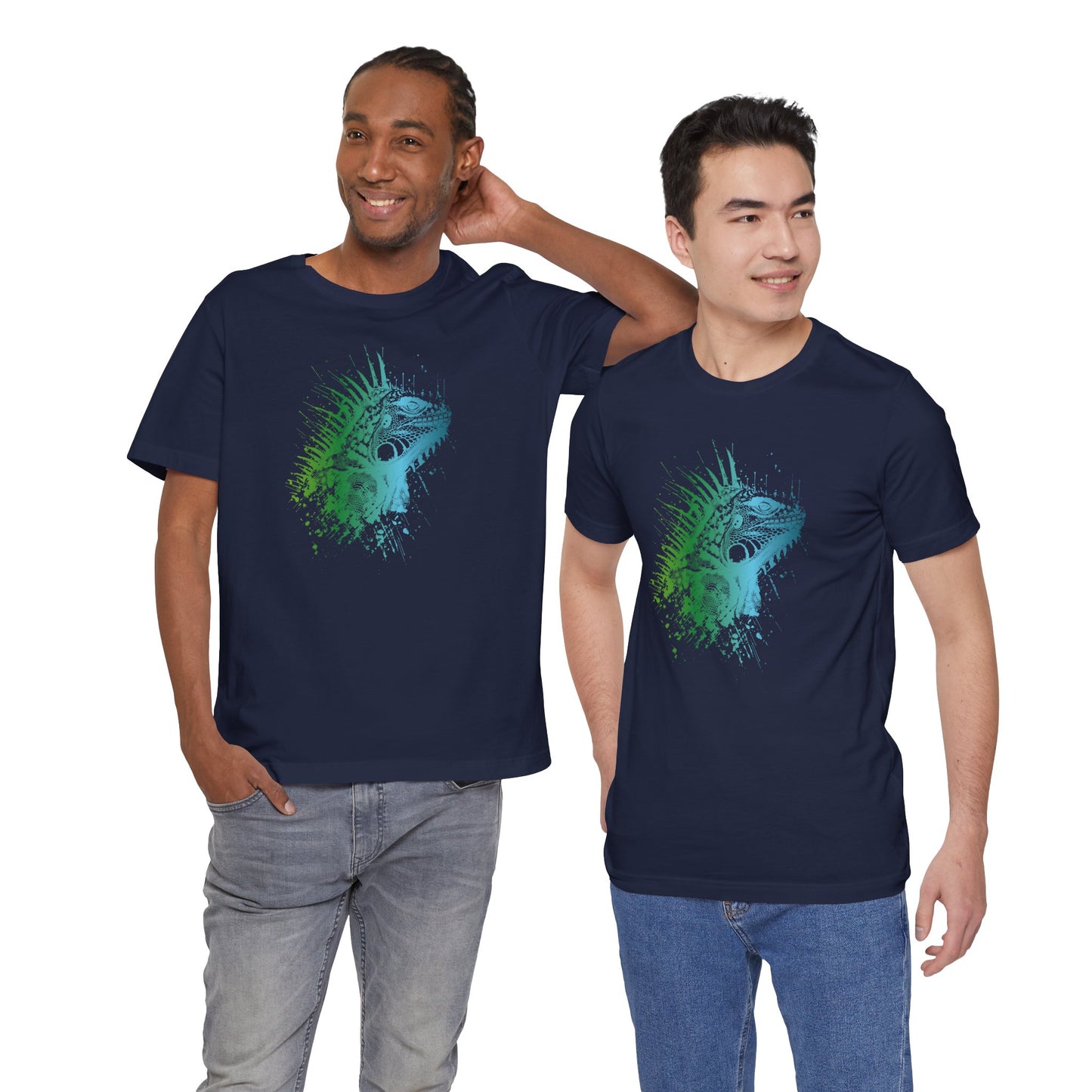 Iguana Splash T‑Shirt — Watercolor Reptile Graphic Tee