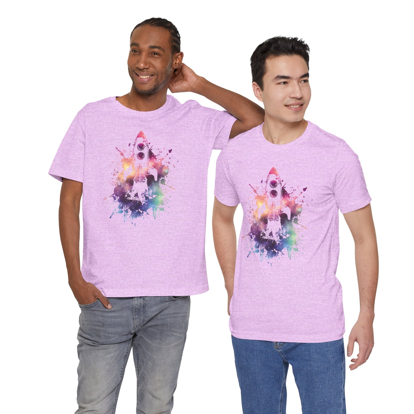 Rocket Ship T-Shirt — Colorful Space Launch Graphic Tee