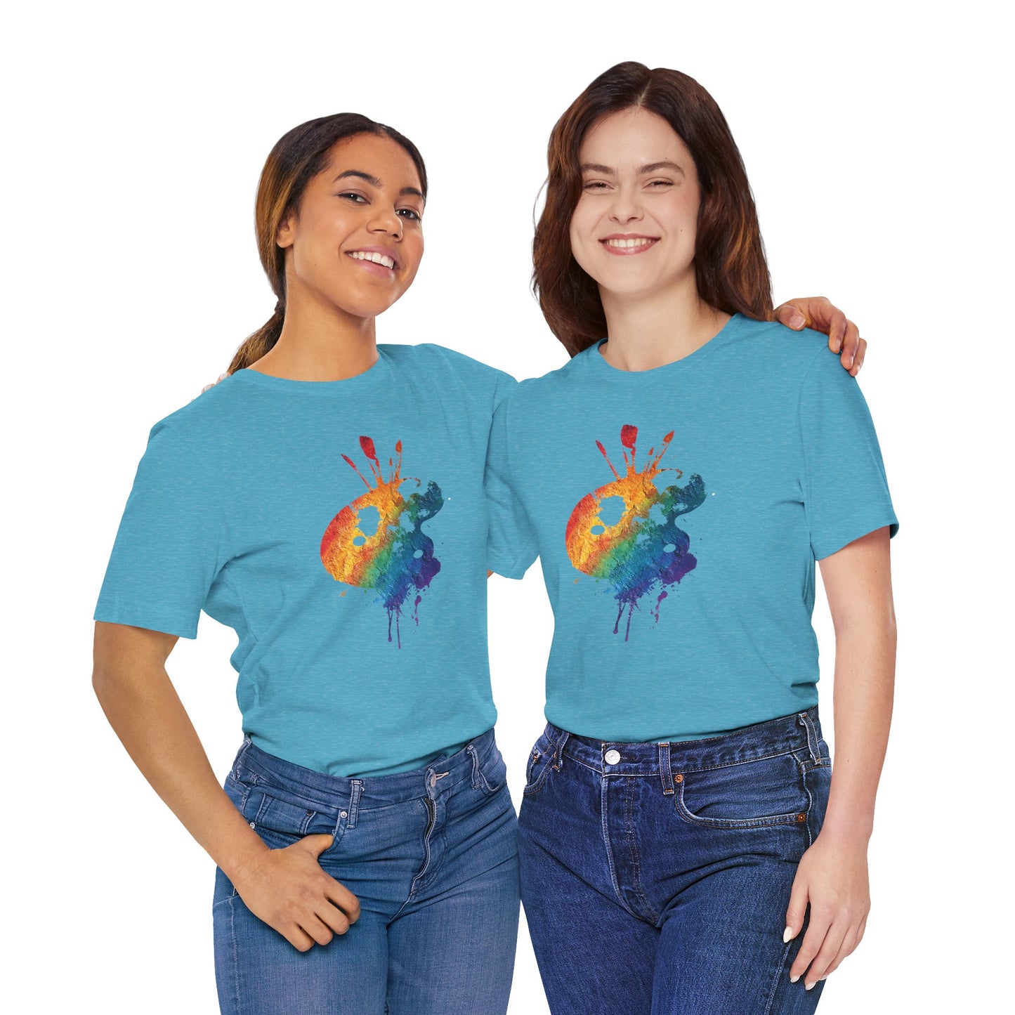 Watercolor Paint Palette T-Shirt — Rainbow Artist Tee