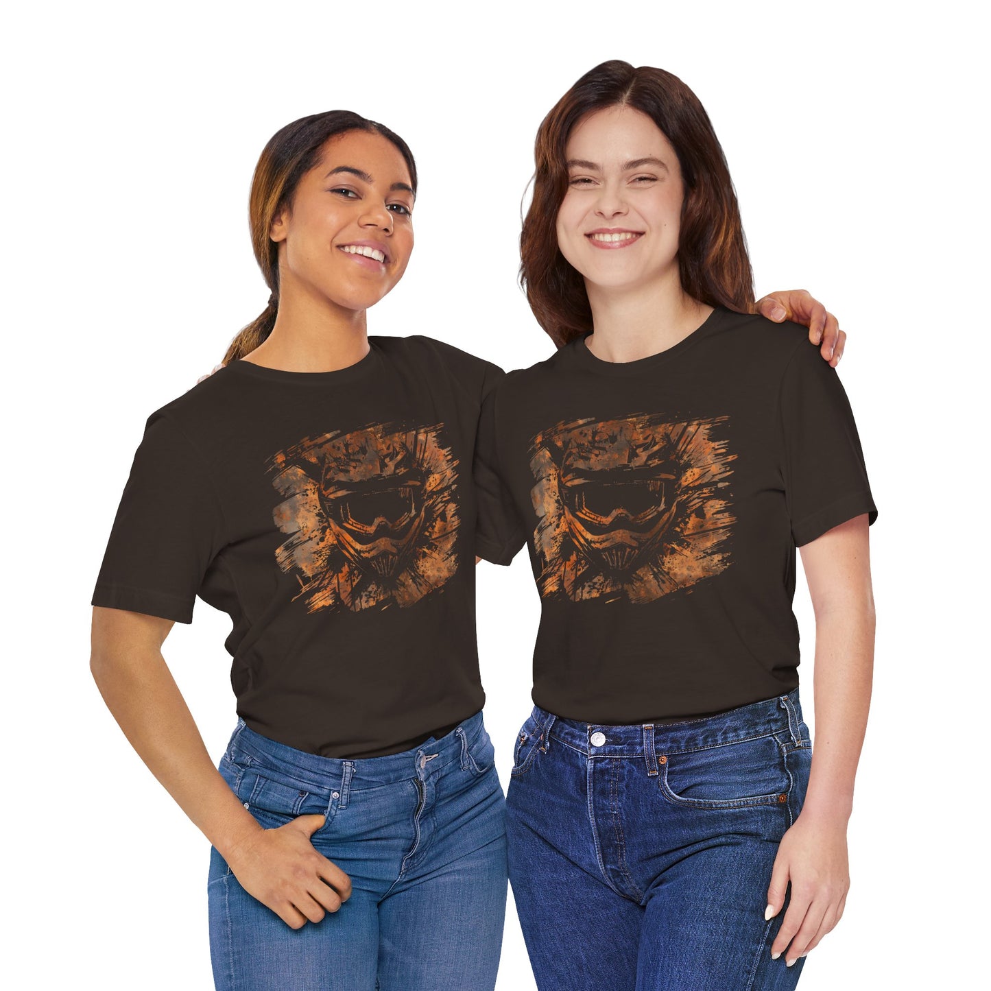 Motorcross Helmet T-Shirt — Distressed Brushstroke Animal Graphic Tee