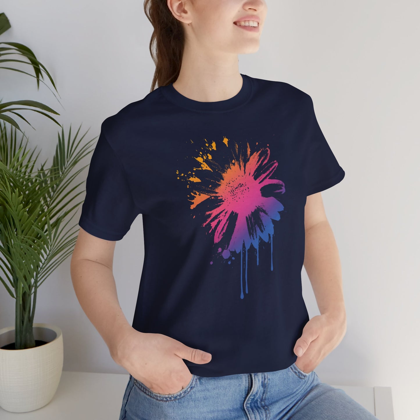 Paint-Splatter Daisy T-Shirt