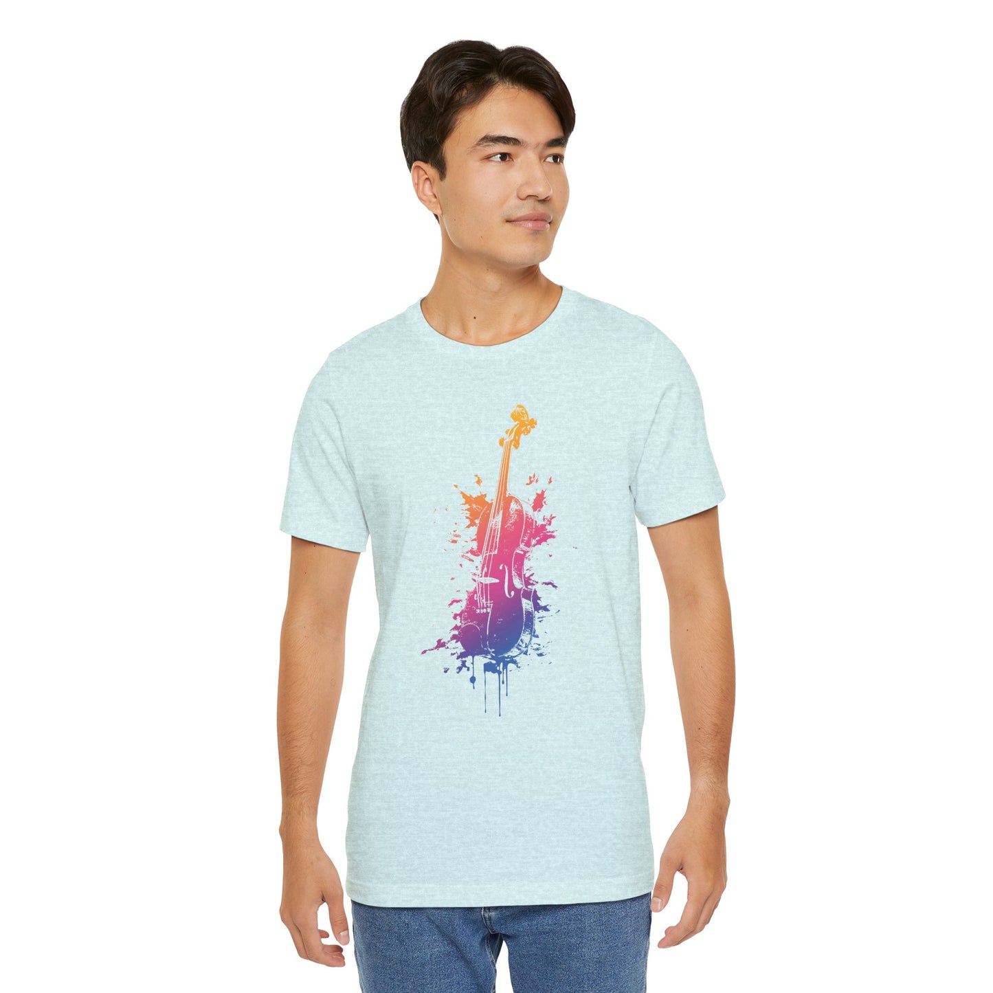 Colorful Violin Splash T-Shirt — Watercolor Musician Tee for Violinists & Music Lovers