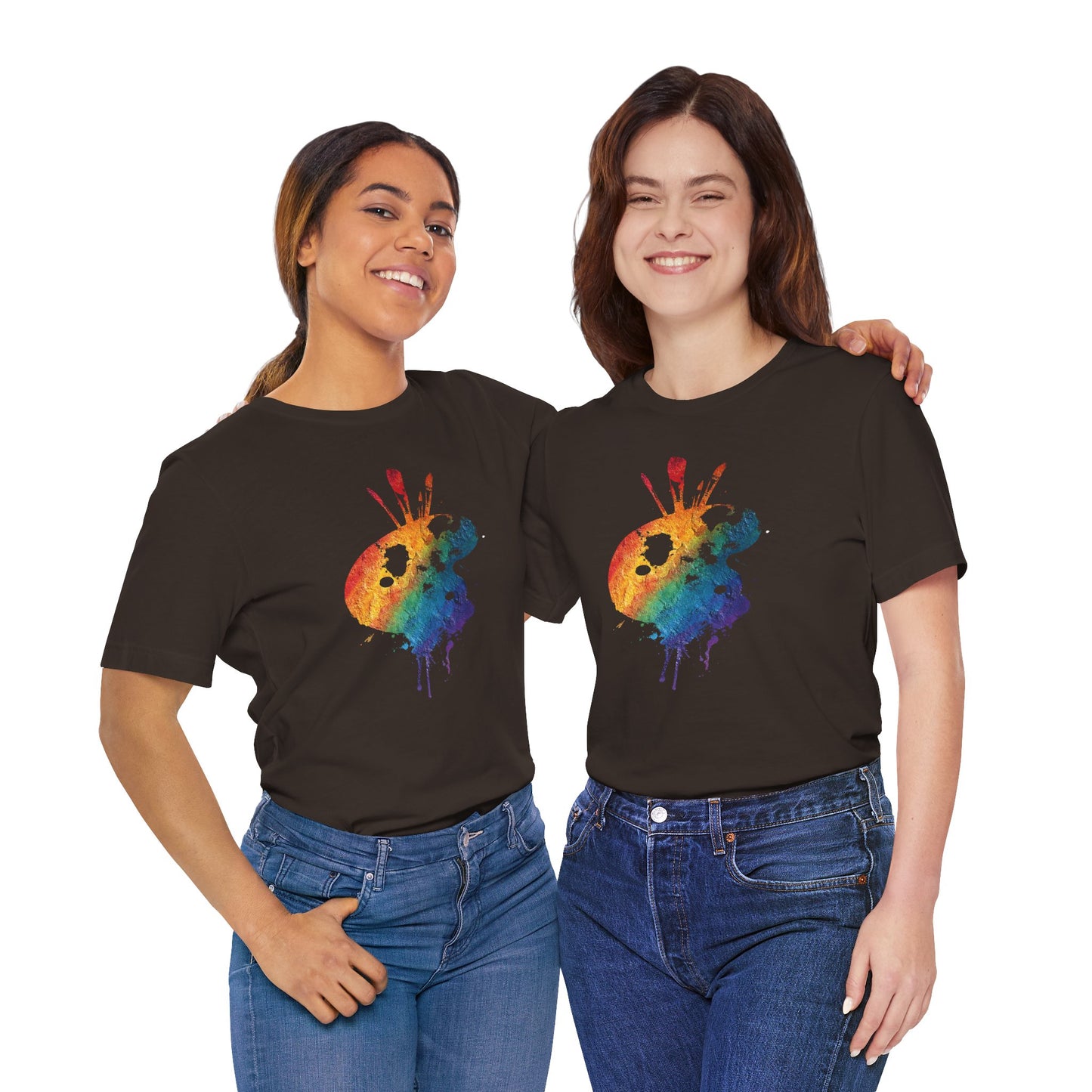 Watercolor Paint Palette T-Shirt — Rainbow Artist Tee