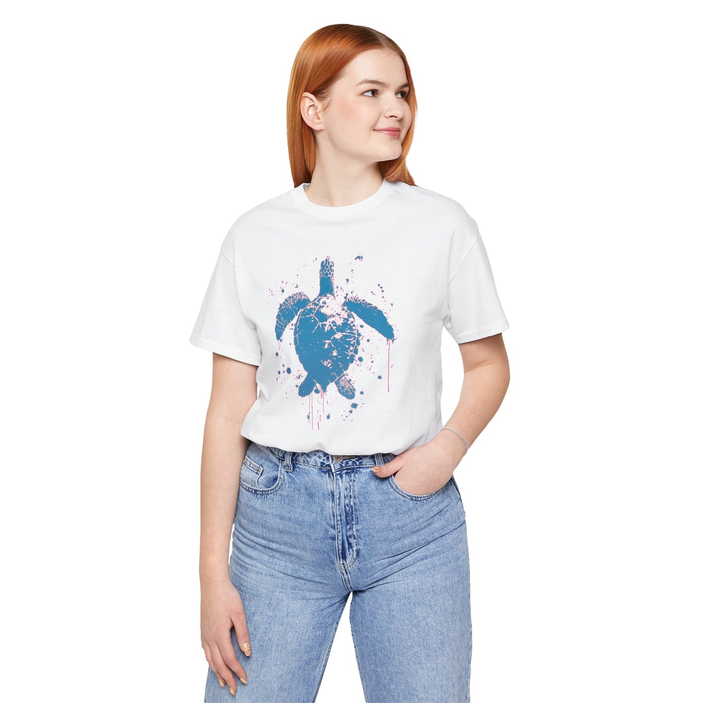 Blue Neon Sea Turtle T-Shirt — Ocean Beach Beachwear Tee