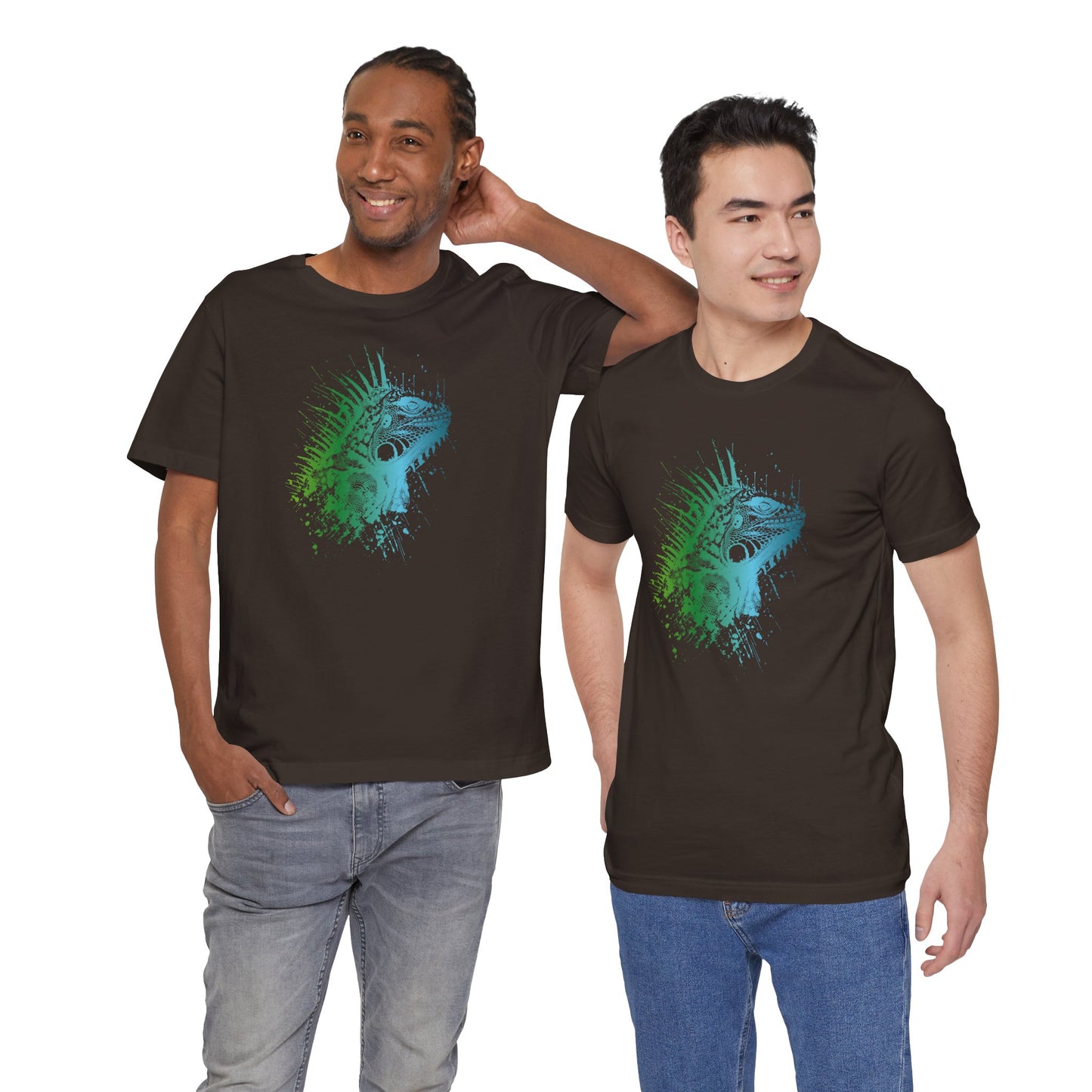 Iguana Splash T‑Shirt — Watercolor Reptile Graphic Tee