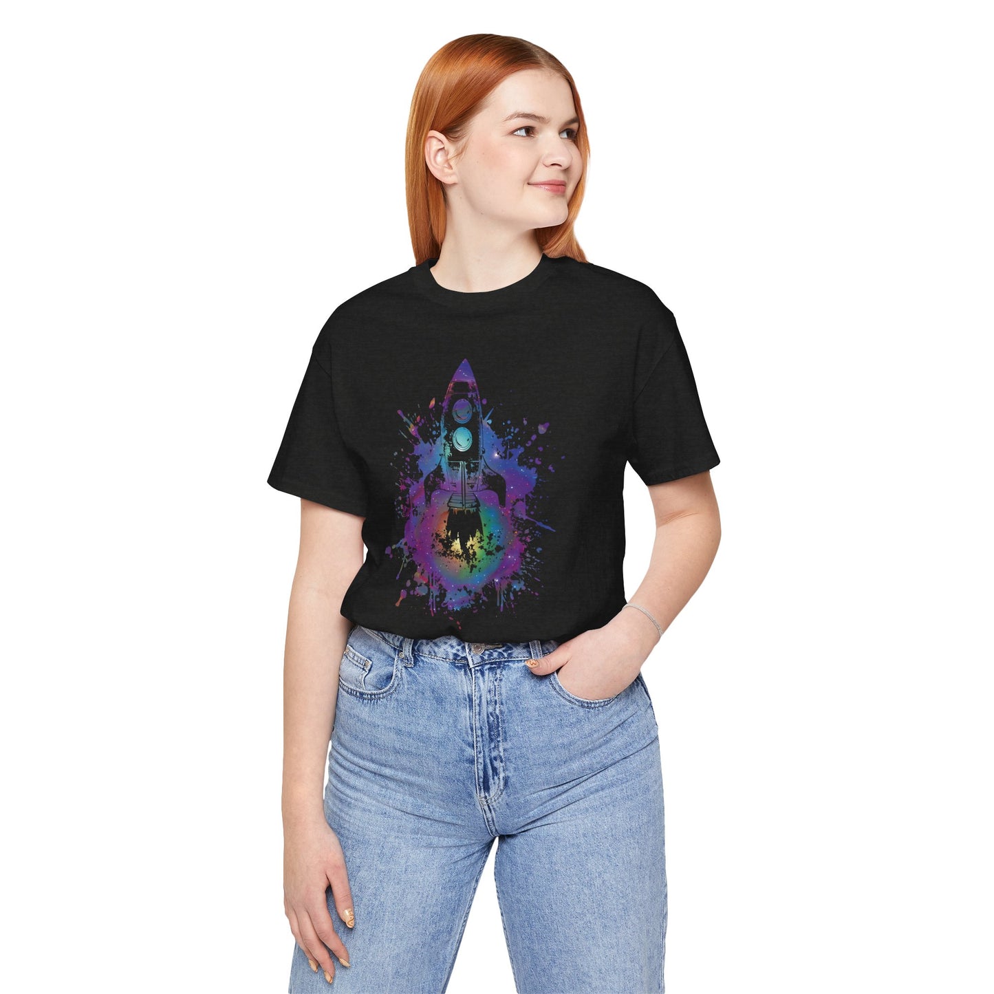 Rocket Ship T-Shirt — Colorful Space Launch Graphic Tee
