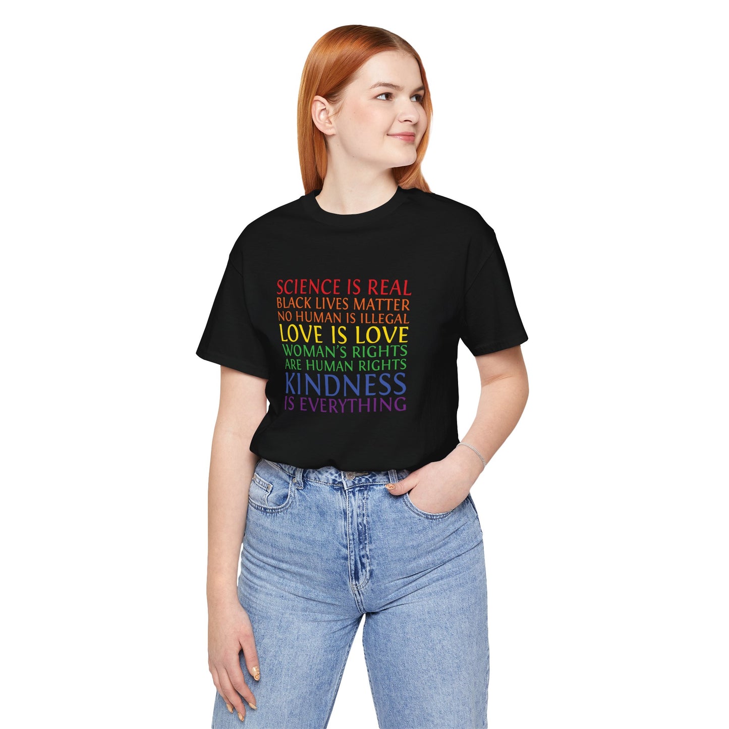Kindness Is Everything T-Shirt — Rainbow Social Justice Message Tee