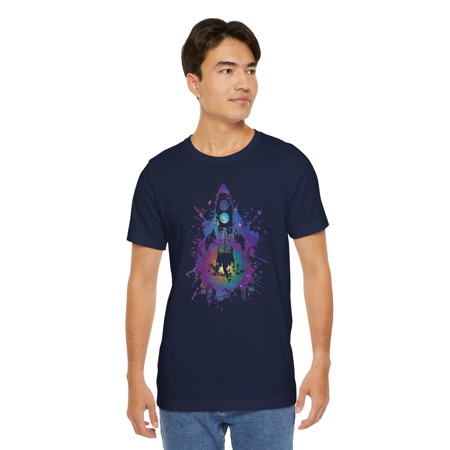 Rocket Ship T-Shirt — Colorful Space Launch Graphic Tee