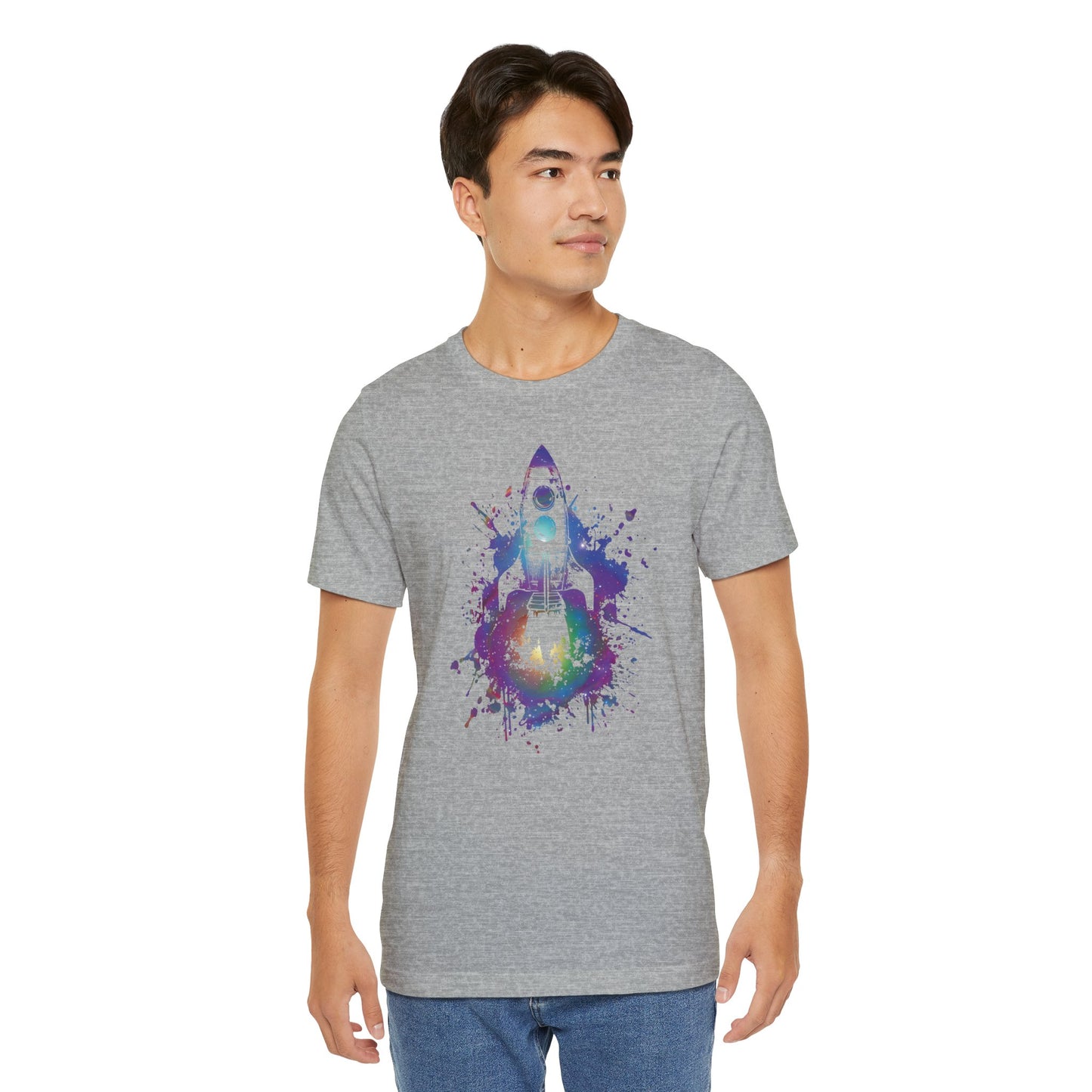Rocket Ship T-Shirt — Colorful Space Launch Graphic Tee