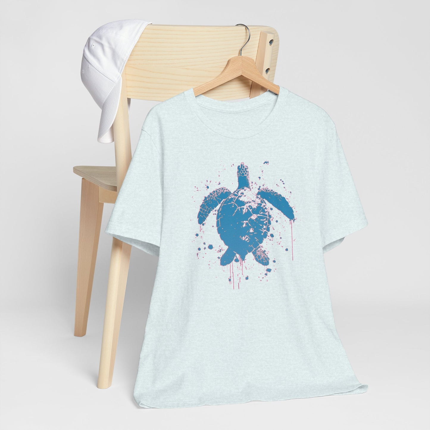 Blue Neon Sea Turtle T-Shirt — Ocean Beach Beachwear Tee