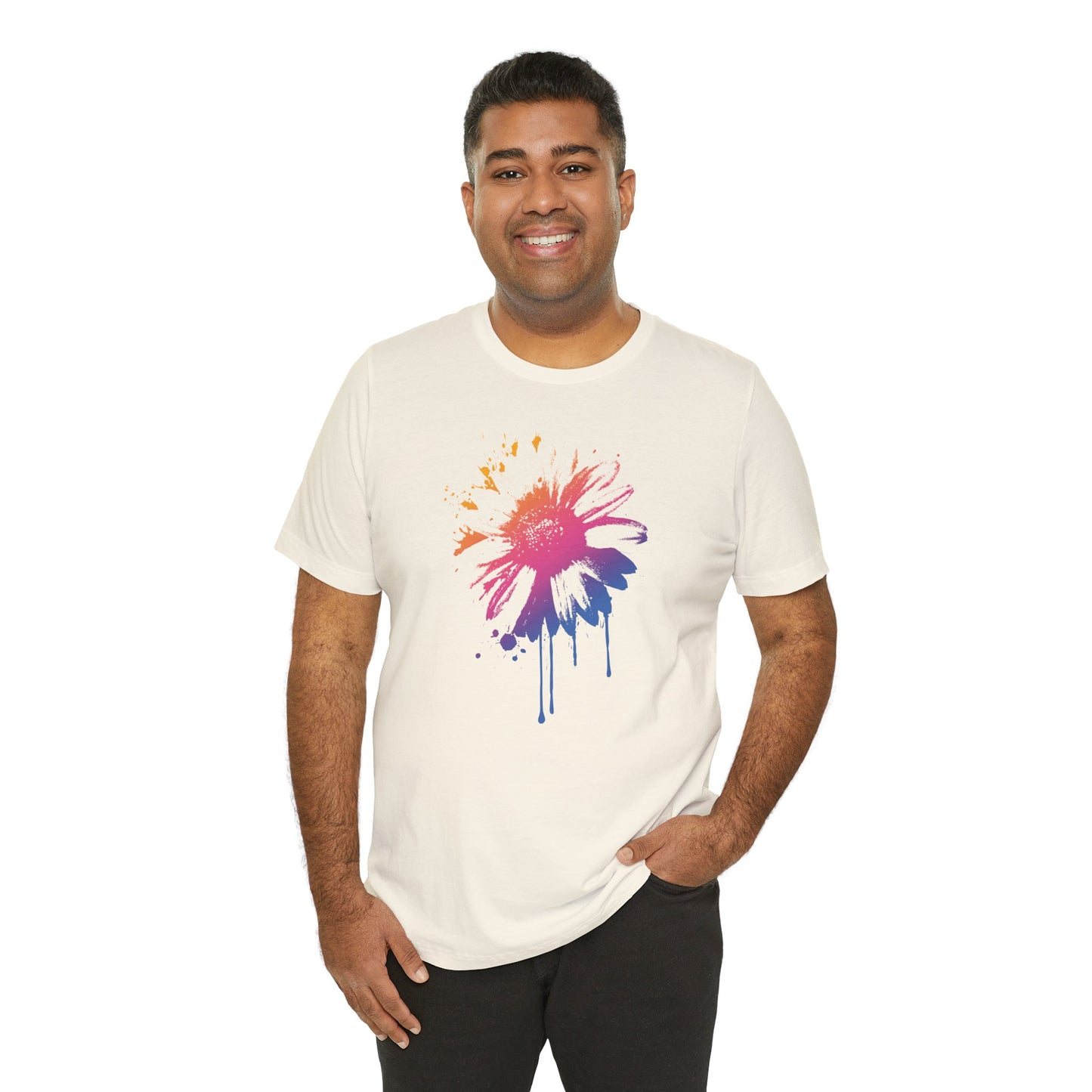 Paint-Splatter Daisy T-Shirt