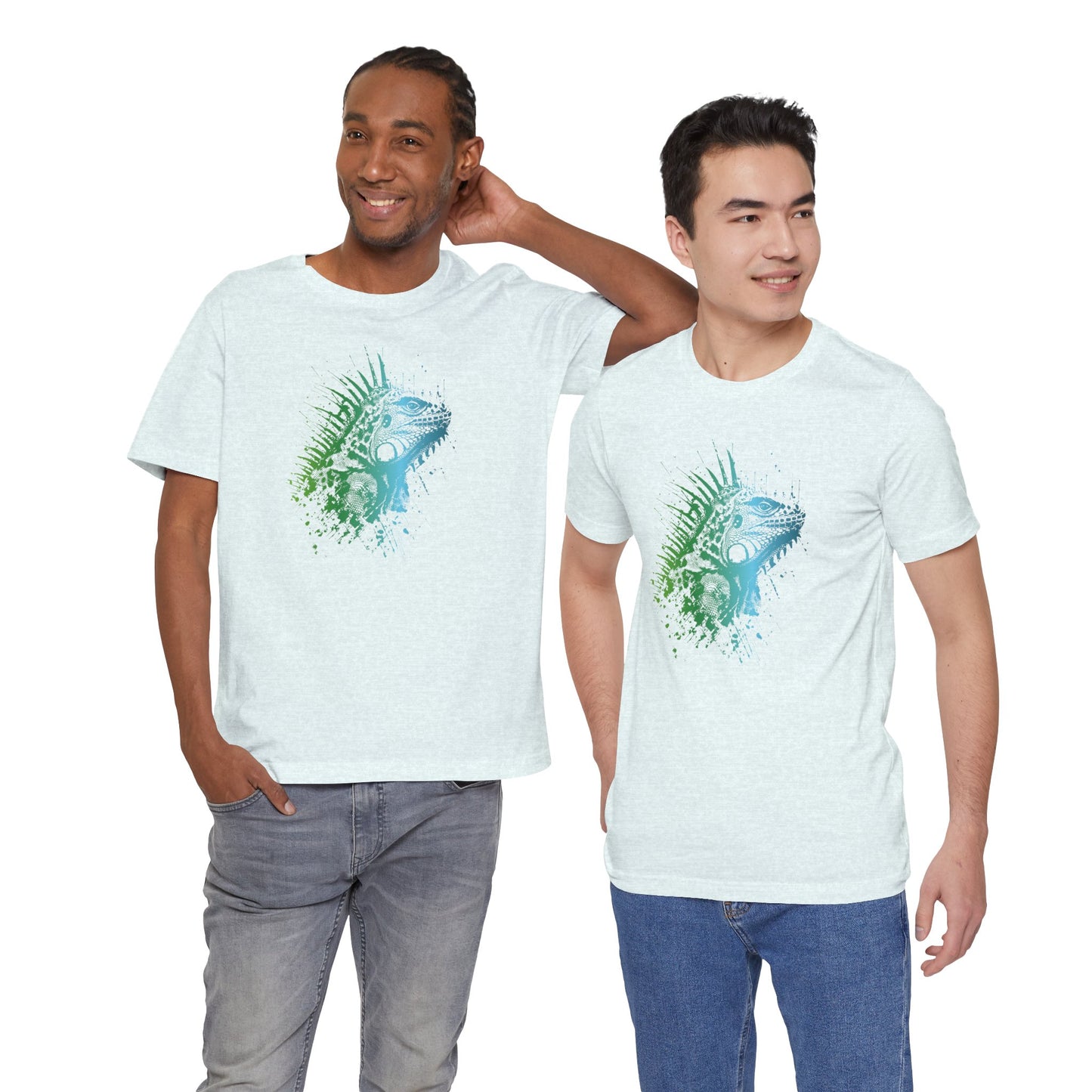 Iguana Splash T‑Shirt — Watercolor Reptile Graphic Tee