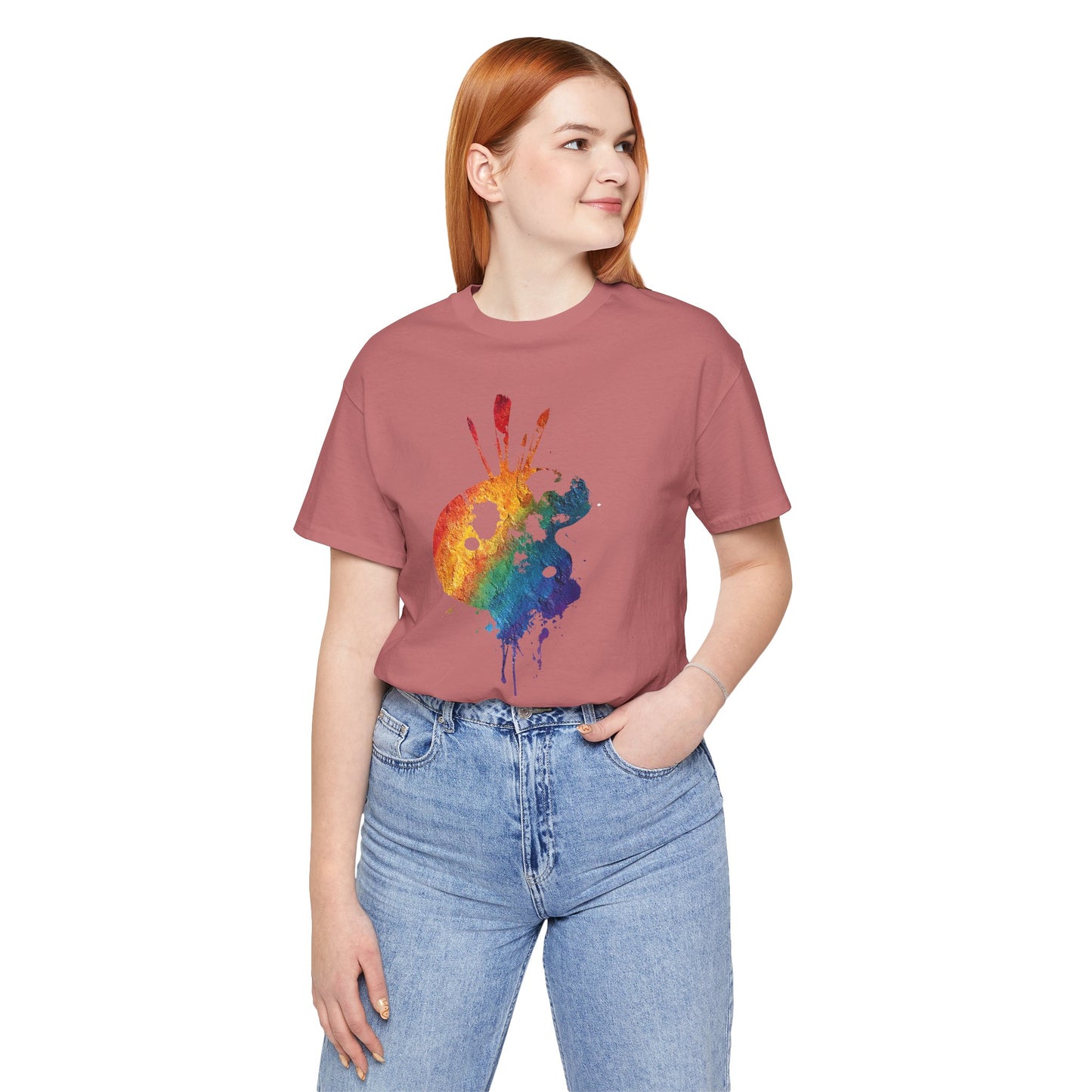 Watercolor Paint Palette T-Shirt — Rainbow Artist Tee