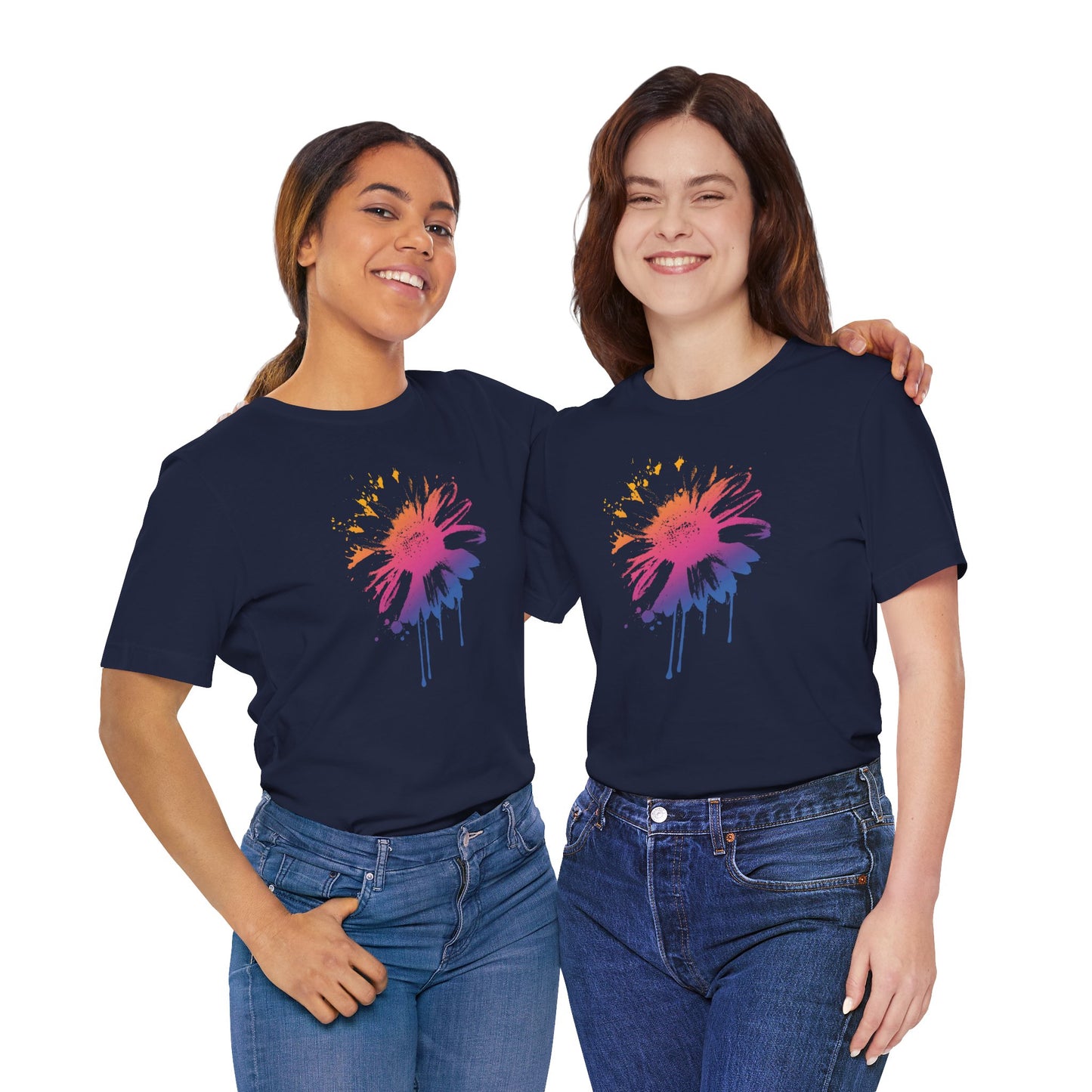 Paint-Splatter Daisy T-Shirt