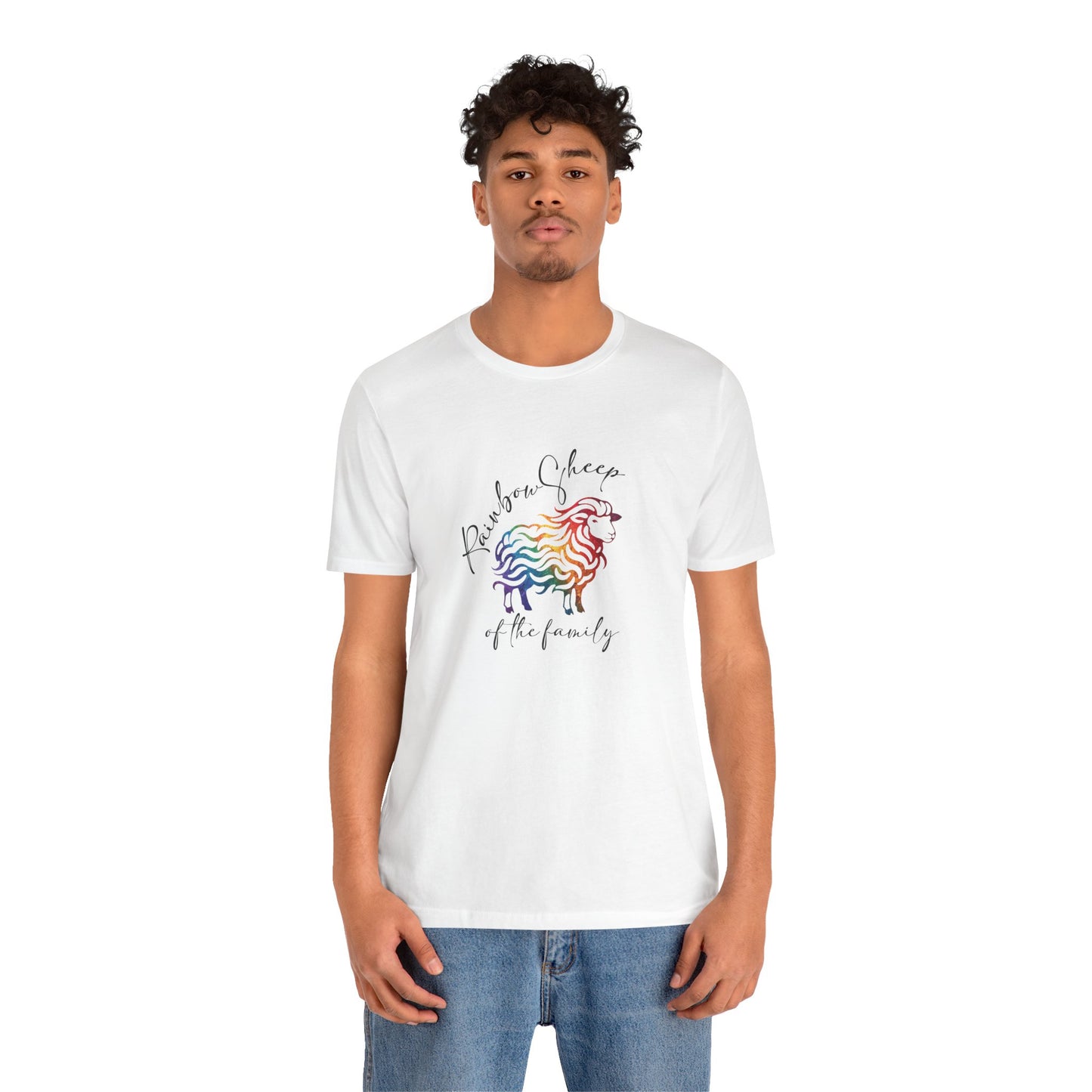 Rainbow Sheep T-Shirt — "Rainbow Sheep of the Family" Cute Pastel Graphic Tee