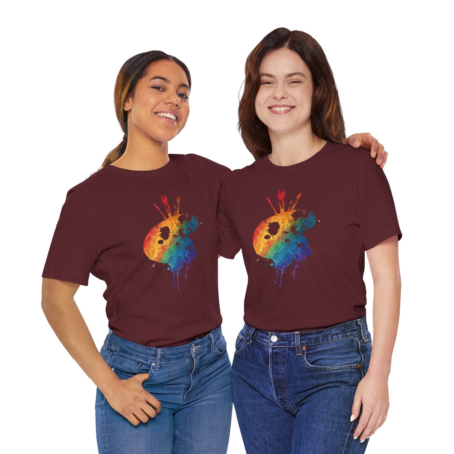 Watercolor Paint Palette T-Shirt — Rainbow Artist Tee