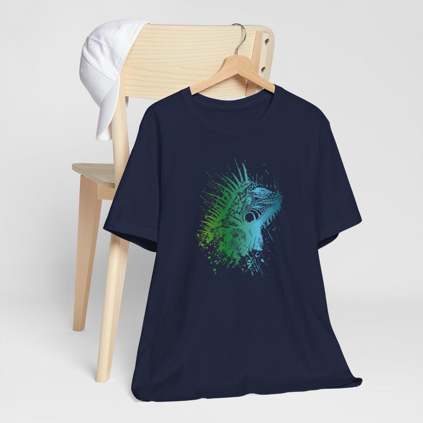 Iguana Splash T‑Shirt — Watercolor Reptile Graphic Tee