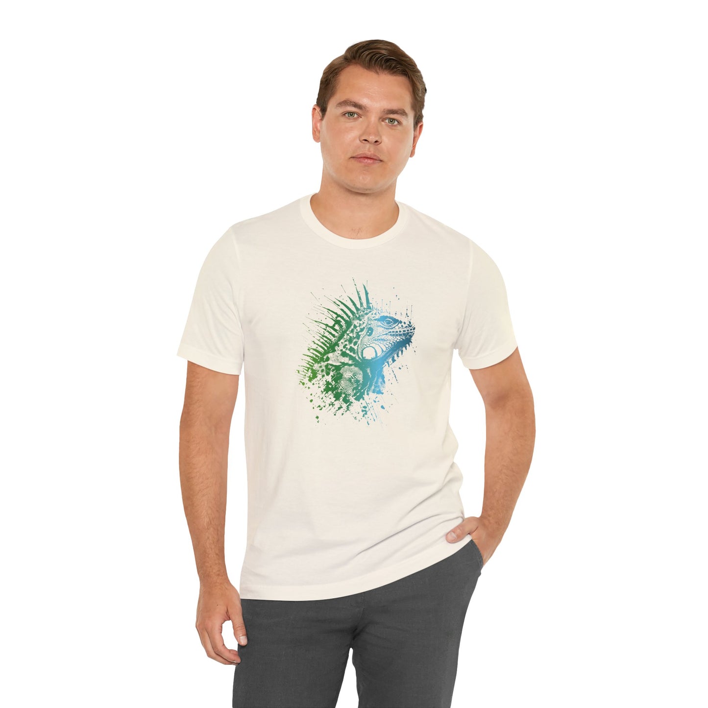 Iguana Splash T‑Shirt — Watercolor Reptile Graphic Tee
