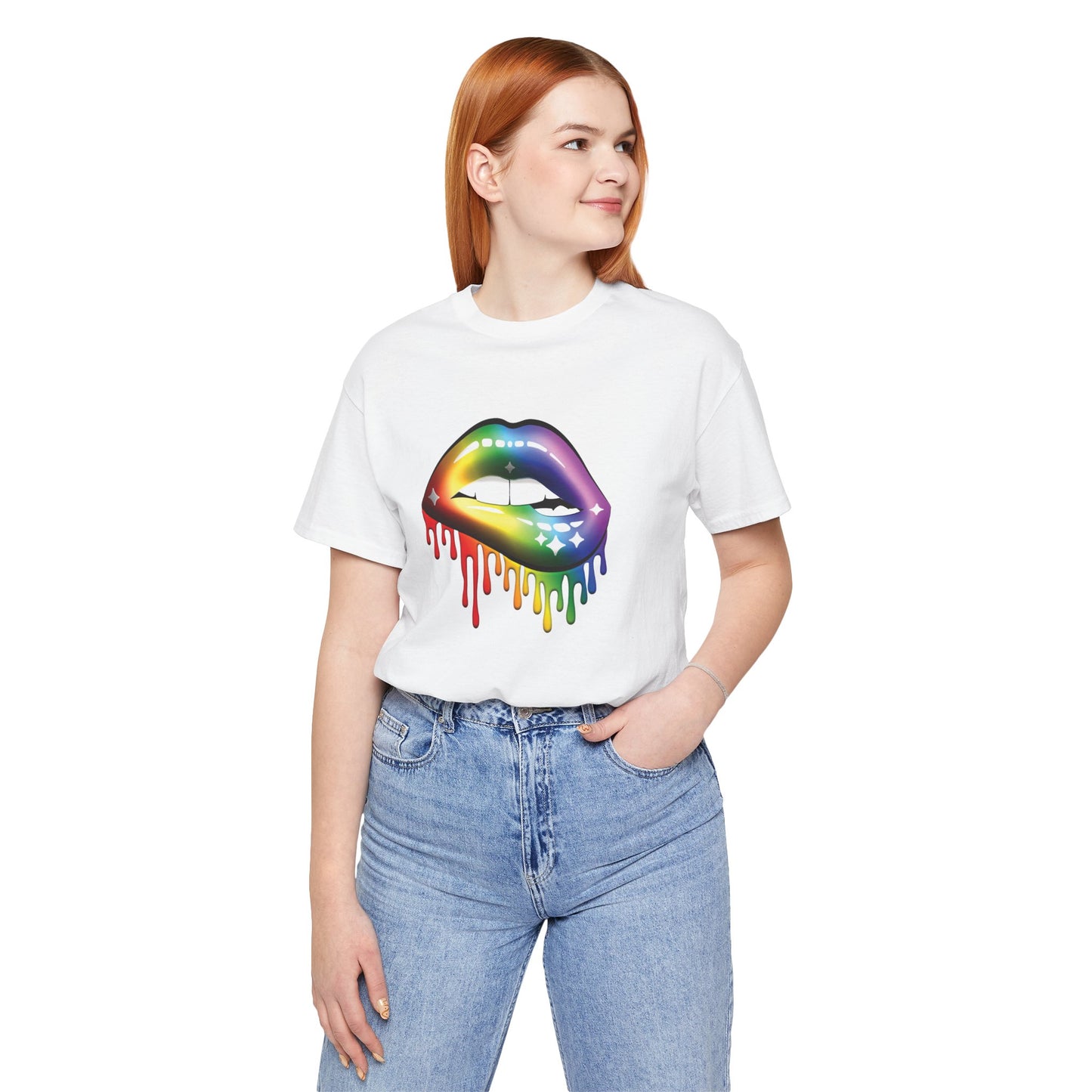Rainbow Drip Lips T-Shirt — Pride Graphic Tee