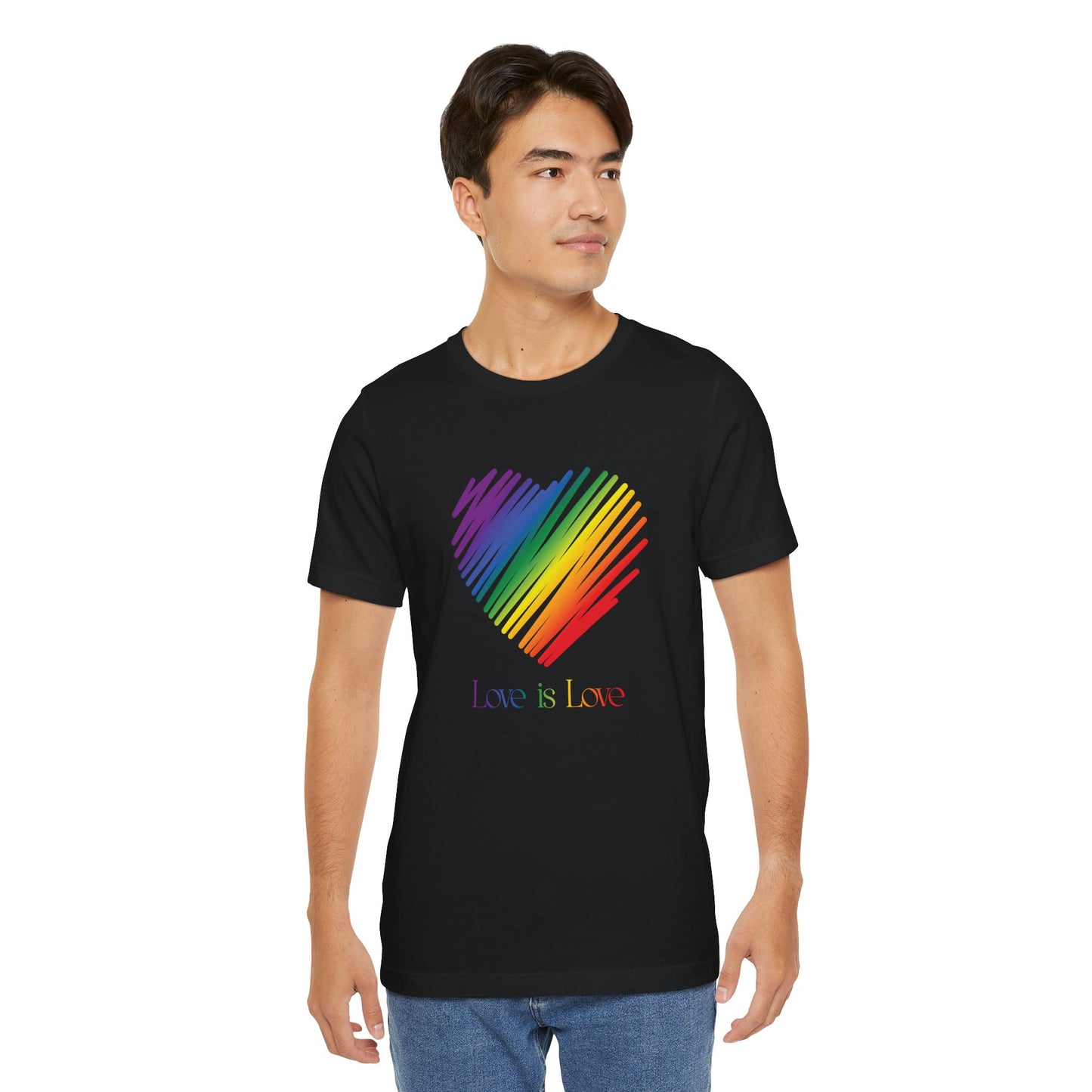 Rainbow Heart Tee — "Love is Love" Pride T-Shirt