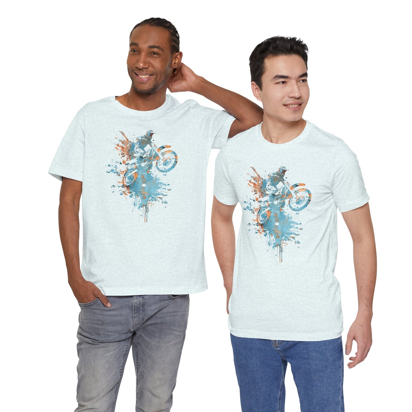 Motocross Splash Graphic Tee — Dirt Bike Rider Art T-Shirt